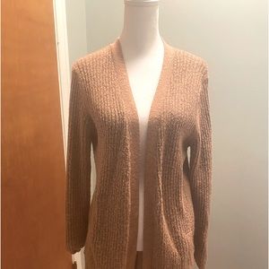 Marled Open-Front Cardigan Sweater